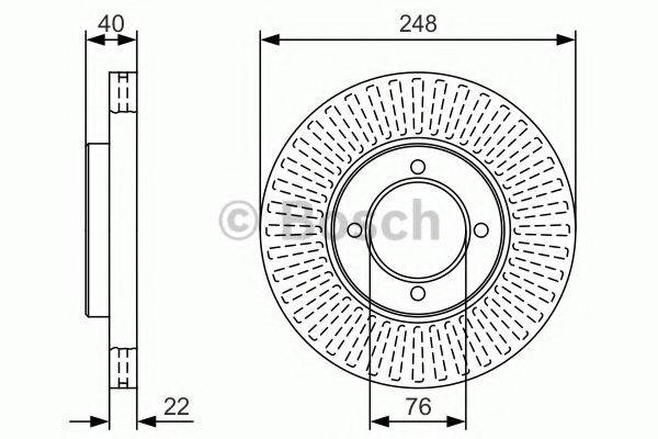 BOSCH BD1814 гальмівний диск