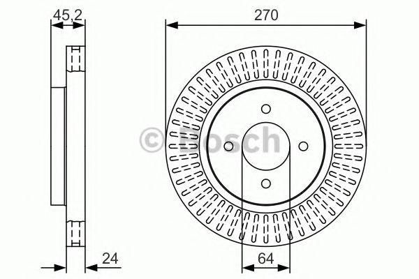 BOSCH BD1827 гальмівний диск