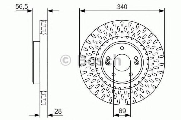 BOSCH BD2255 гальмівний диск