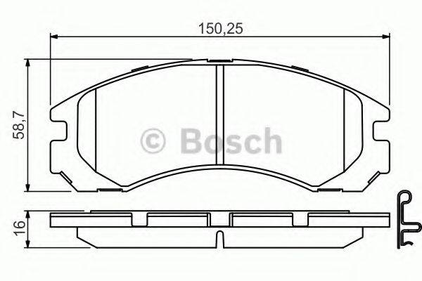 BOSCH 21370 Комплект гальмівних колодок, дискове гальмо