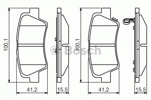 BOSCH 24934 Комплект гальмівних колодок, дискове гальмо