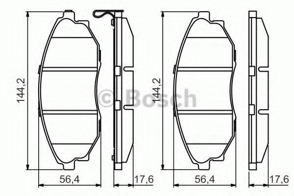 BOSCH 24864 Комплект гальмівних колодок, дискове гальмо
