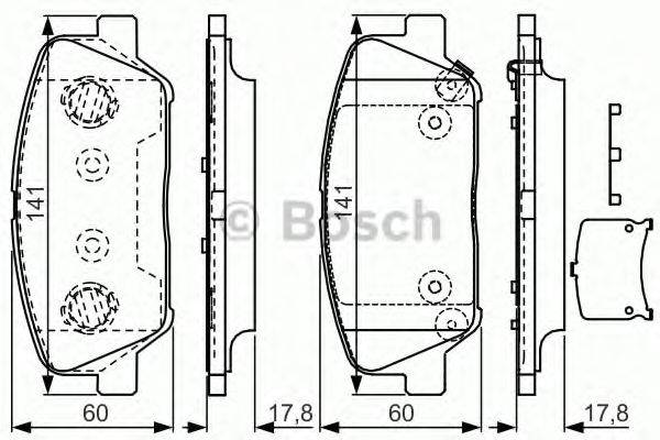 BOSCH 24915 Комплект гальмівних колодок, дискове гальмо