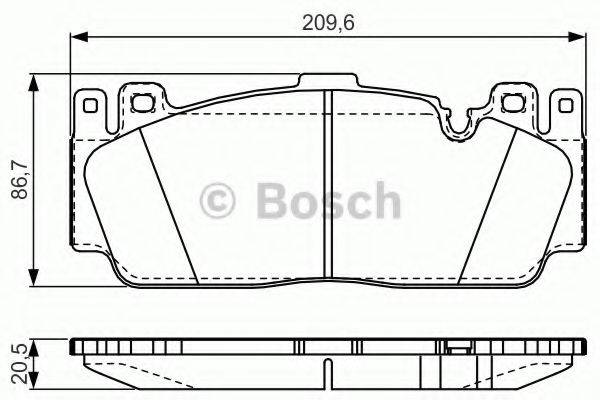 BOSCH 25133 Комплект гальмівних колодок, дискове гальмо