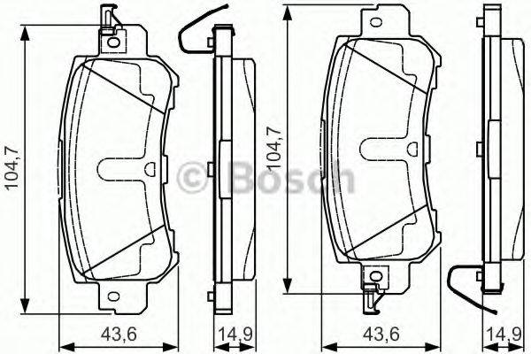 BOSCH 25540 Комплект гальмівних колодок, дискове гальмо