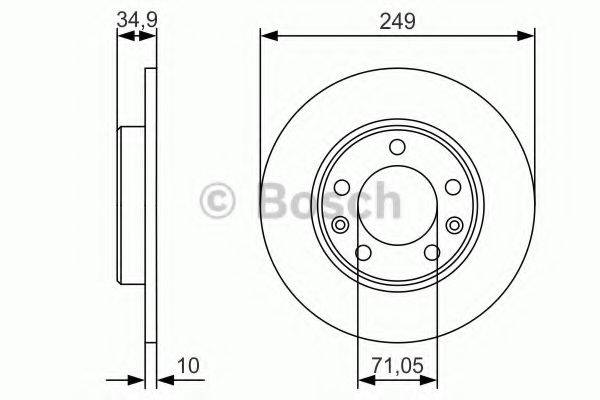 BOSCH BD 2162 гальмівний диск