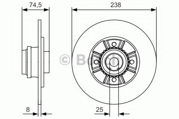 LUCAS ELECTRICAL DF 6045BS гальмівний диск