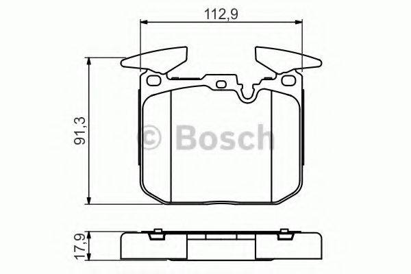 BOSCH 25028 Комплект гальмівних колодок, дискове гальмо