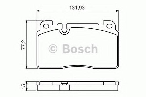 BOSCH 25643 Комплект гальмівних колодок, дискове гальмо