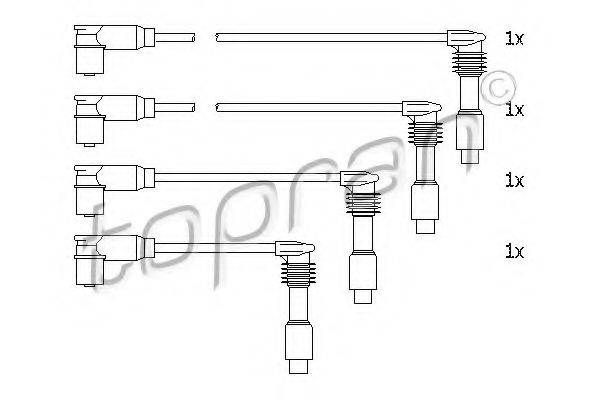 OPEL 9 193 022 Комплект дротів запалювання