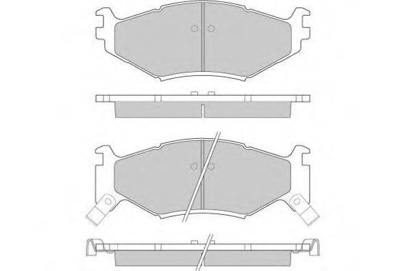 E.T.F. 21809 Комплект гальмівних колодок, дискове гальмо