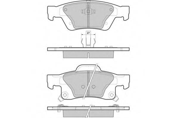 E.T.F. 25196 Комплект гальмівних колодок, дискове гальмо