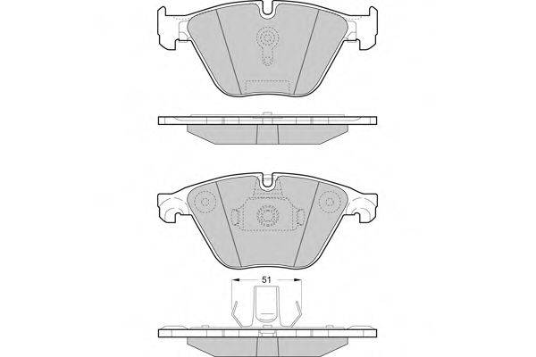 E.T.F. 25437 Комплект гальмівних колодок, дискове гальмо