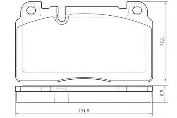 E.T.F. 25643 Комплект гальмівних колодок, дискове гальмо