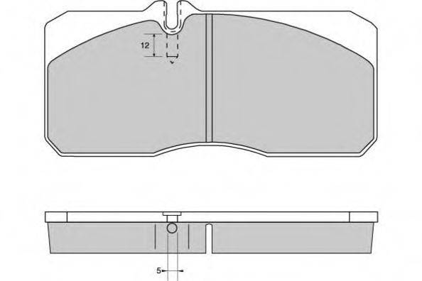 E.T.F. 29057 Комплект гальмівних колодок, дискове гальмо