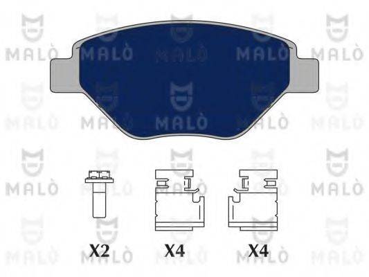 MALO 1050677 Комплект гальмівних колодок, дискове гальмо