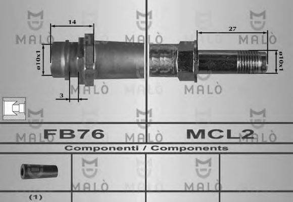 MALO 80356 Гальмівний шланг