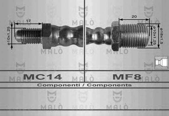 MALO 8157 Гальмівний шланг