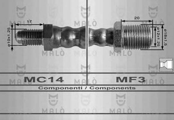 MALO 8278 Гальмівний шланг