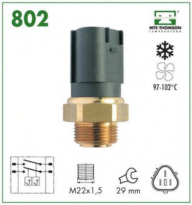 MTE-THOMSON 802 Термивимикач, вентилятор радіатора