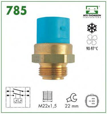MTE-THOMSON 785 Термивимикач, вентилятор радіатора