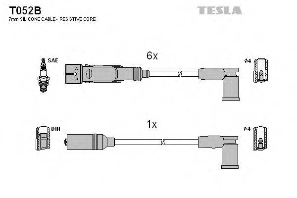 TESLA T052B Комплект дротів запалювання