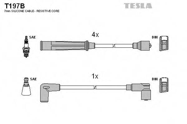 TESLA T197B Комплект дротів запалювання