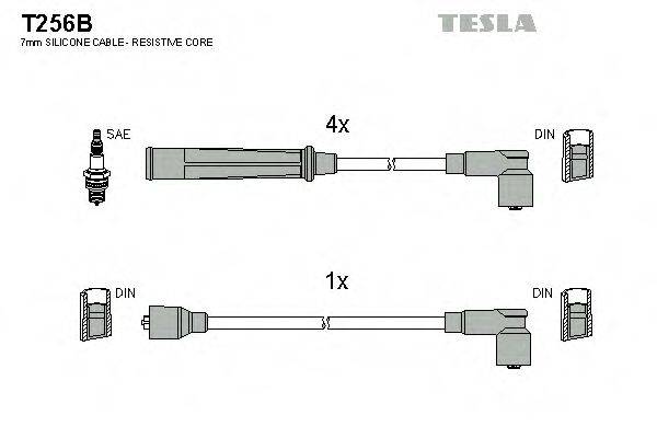 TESLA T256B Комплект дротів запалювання