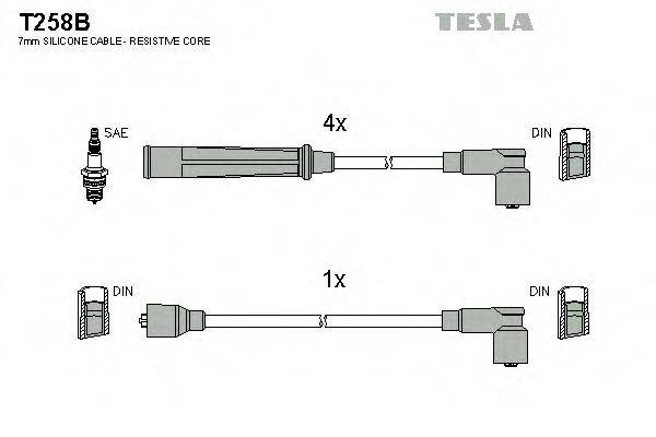TESLA T258B Комплект дротів запалювання