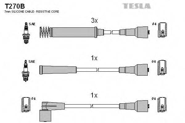 TESLA T270B Комплект дротів запалювання
