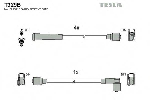 TESLA T329B Комплект дротів запалювання