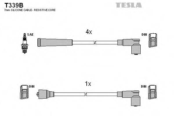 TESLA T339B Комплект дротів запалювання