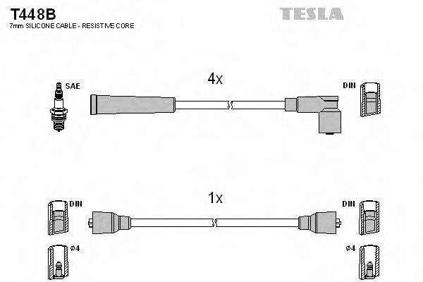 TESLA T448B Комплект дротів запалювання