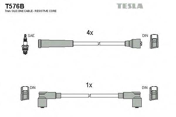 TESLA T576B Комплект дротів запалювання