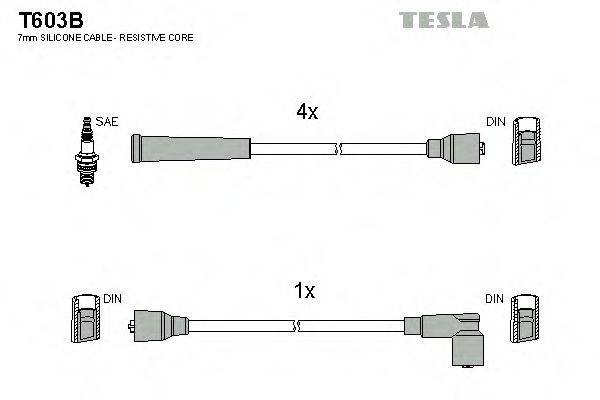 TESLA T603B Комплект дротів запалювання