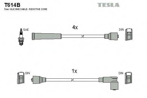 TESLA T614B Комплект дротів запалювання
