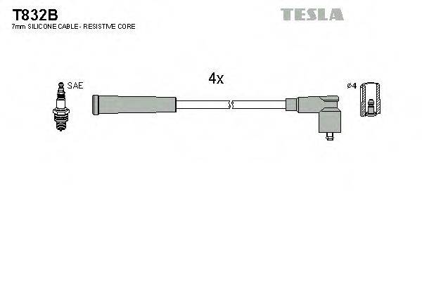 TESLA T832B Комплект дротів запалювання