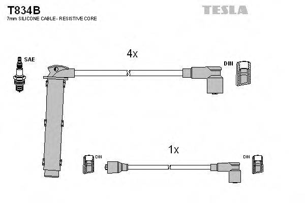 TESLA T834B Комплект дротів запалювання