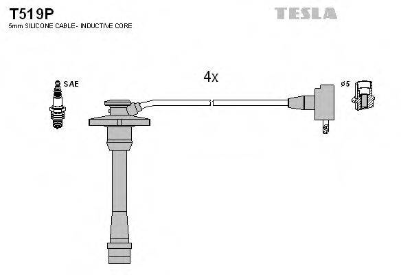 TESLA T519P Комплект дротів запалювання
