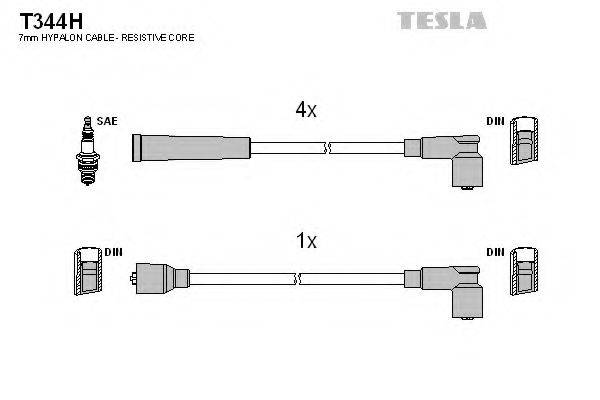 TESLA T344H Комплект дротів запалювання