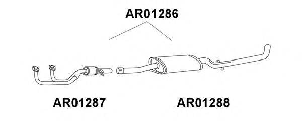 ALFAROME/FIAT/LANCI 60530486 Передглушувач вихлопних газів