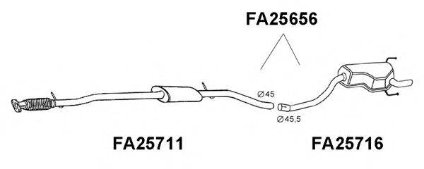 ALFAROME/FIAT/LANCI 55187486 Глушник вихлопних газів кінцевий