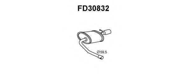 FORD 1055277 Глушник вихлопних газів кінцевий