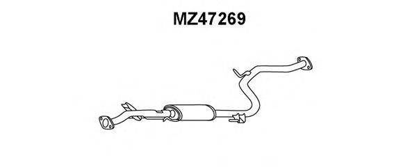 MAZDA B3A740300A Середній глушник вихлопних газів