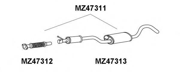 MAZDA LFY440300 Глушник вихлопних газів кінцевий