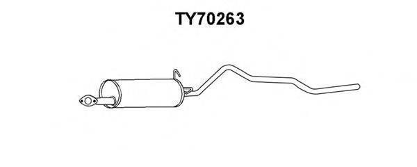 TOYOTA 1743054151 Глушник вихлопних газів кінцевий