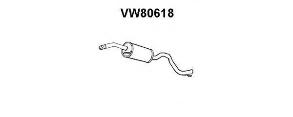 VAG 023253409AK Середній глушник вихлопних газів