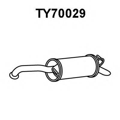 TOYOTA 1743021271 Глушник вихлопних газів кінцевий