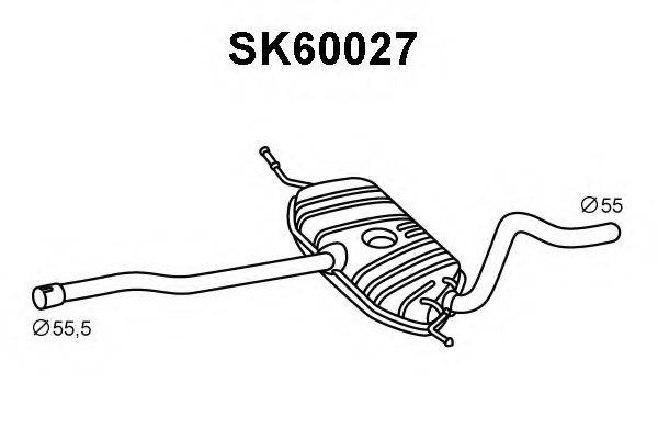 VAG 3U0253409B Передглушувач вихлопних газів