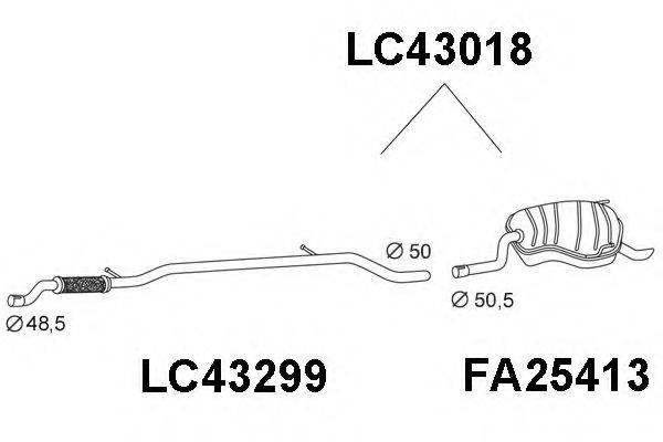 ALFAROME/FIAT/LANCI 55183392 Глушник вихлопних газів кінцевий